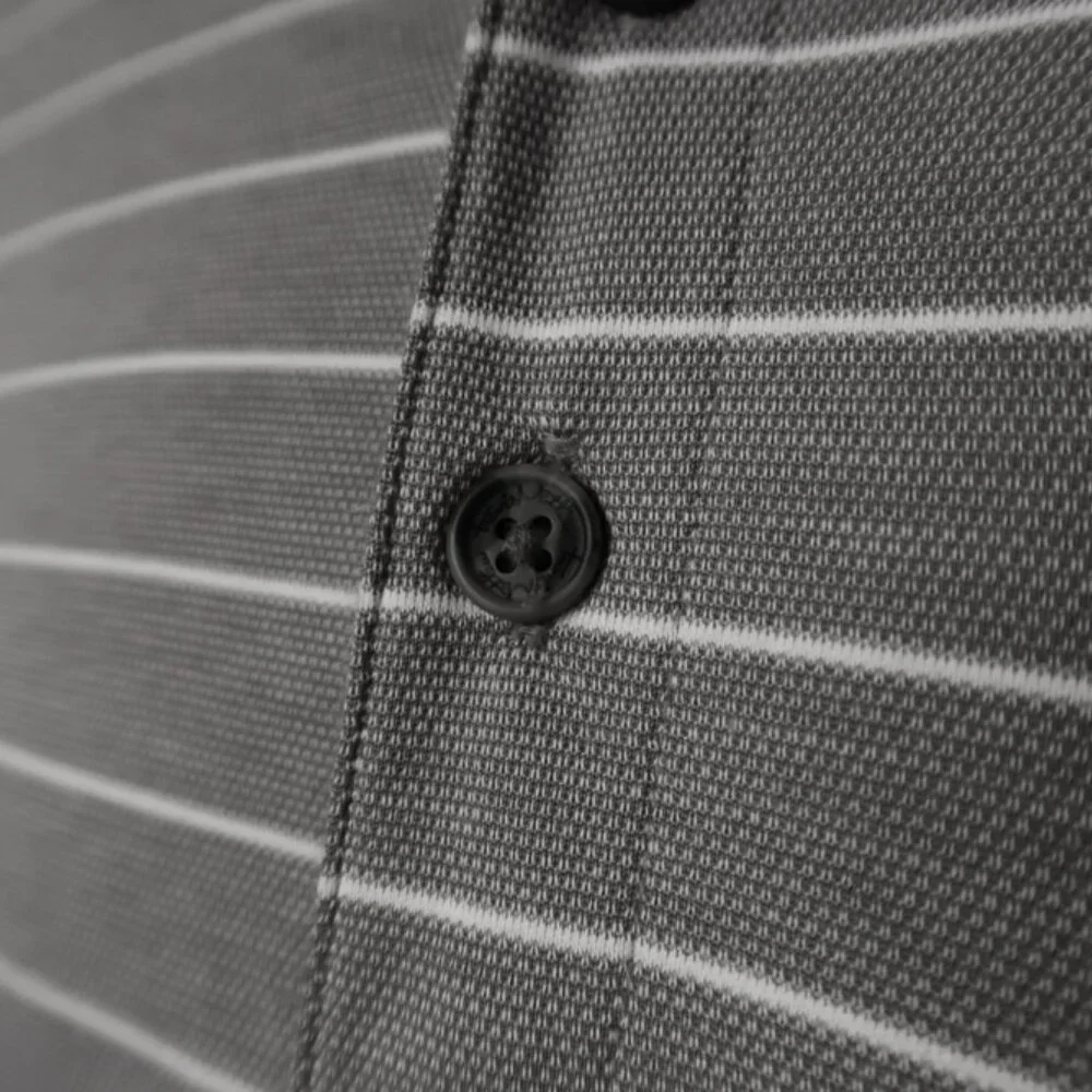 Travis Mathew Lt Gray Striped Polo (L) Excellent! ⛳️ ⛳️ - Picture 6 of 7